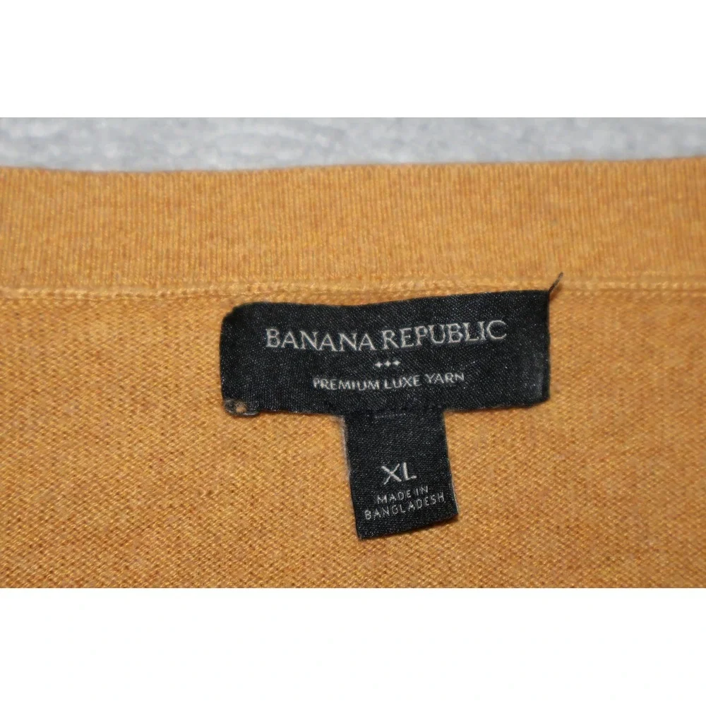 Banana Republic Sweater Mens XL Cotton Cashmere Silk Blend Luxe Yarn Crewneck **